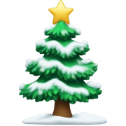 Christmas tree with snow  sticker