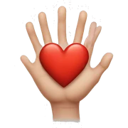 Heart hand sticker