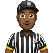 Referee with kansas city chiefs sticker