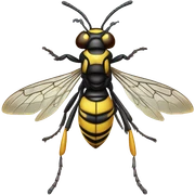 Realistic, scary wasp sticker