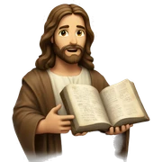 jesus christ with bible sticker
