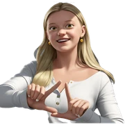 blonde girl with earrings sticker