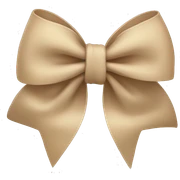 beige bow sticker