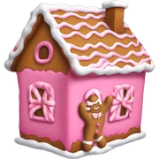 pink gingerbread house sticker