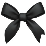 Black bow sticker