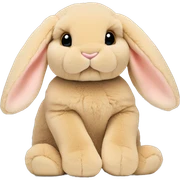 light tan, lop ear bunny, jellycat stuffed animal sticker