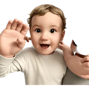 playful boy with glasses sticker