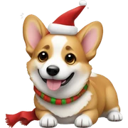 Christmas corgi sticker