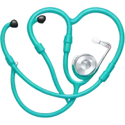 stethoscope made into heart sticker
