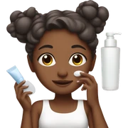 girl doing skincare sticker
