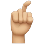 letter L with hand thumb sticker