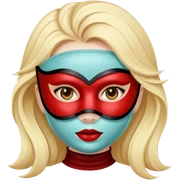 Girl with mask face sticker