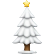 White Christmas tree sticker