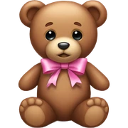 Teddy bear with pink bow  sticker