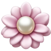 Pearl light pink flower sticker