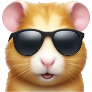 Hamster wearing sunglasses  sticker