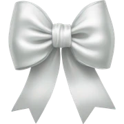 white satin bow sticker