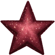 Burgundy Star with Glitter sticker