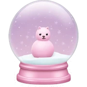 Pastel pink snow globe sticker