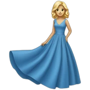 blue dress sticker