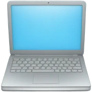 Light blue laptop sticker
