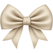 Beige bow sticker