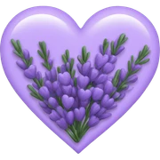 lavender heart sticker