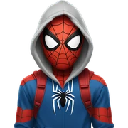 Spiderman wearing hoodie sticker