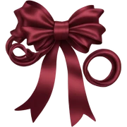 dark red bow sticker