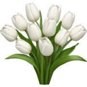 white tulip bouquet  sticker