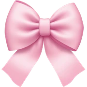 light pink bow on light pink bow sticker