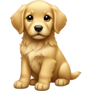 Golden retriever puppy standing sticker