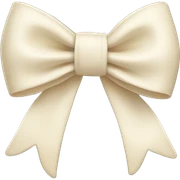 cream bow sticker