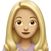 Blonde woman with long hair sticker