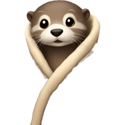 otter cozy in blanket sticker