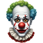 Sad clown sticker