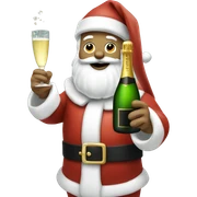 Champagne santa sticker