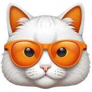 Cat with sunglasses sticker