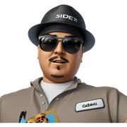 cool guy with sunglasses and hat sticker