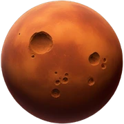 Red planet sticker