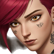 vi portrait with tattoos sticker