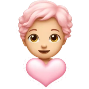 baby pink heart sticker