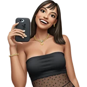smiling girl in jewelry sticker