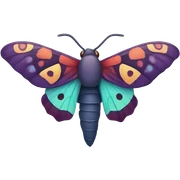 Colorful moth sticker