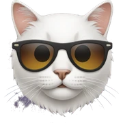 Cat with sunglasses sticker