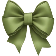 Khaki green bow  sticker