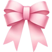 light pink ribbon bow sticker