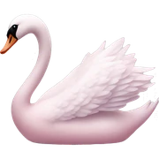 light pink swan sticker