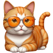 Cat with sunglasses sticker
