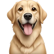 beige mixed breed dog sticker